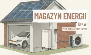 Magazyn energii 10kw na ile wystarczy? Dom z panelami słonecznymi, samochodem elektrycznym i magazynem energii.