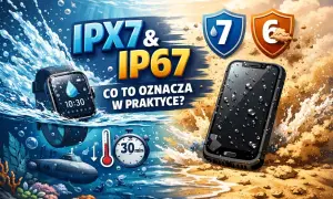 Smartwatch i smartfon w wodzie. Co to oznacza IP67? Ochrona przed zanurzeniem do 1 metra przez 30 minut.
