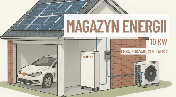 Magazyn energii 10kw na ile wystarczy? Dom z panelami słonecznymi, samochodem elektrycznym i magazynem energii.