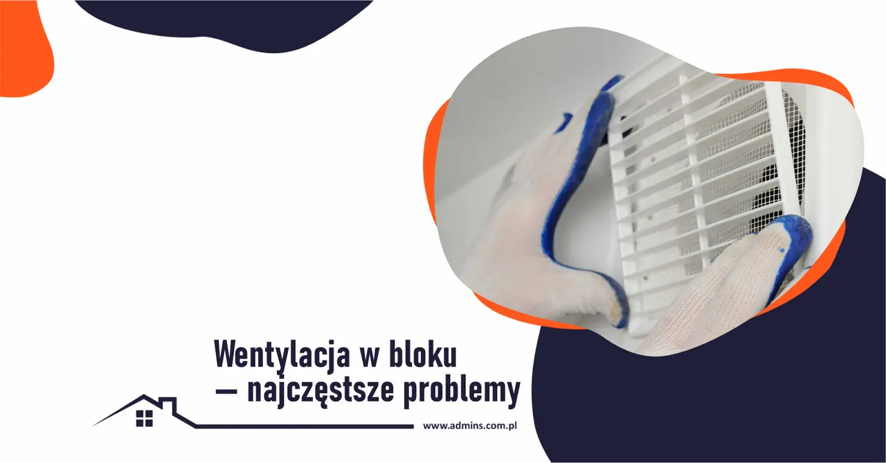 Ręce w rękawiczkach montują kratkę wentylacyjną. Temat: wentylacja w bloku 4 piętrowym i jej problemy.